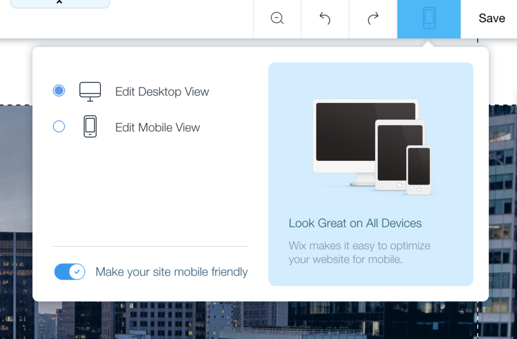 Wix loads separate sites for mobile and desktop devices. Bad news bears.