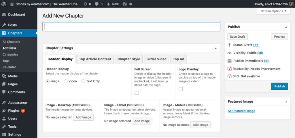 A highly customized website created with self-hosted WordPress.